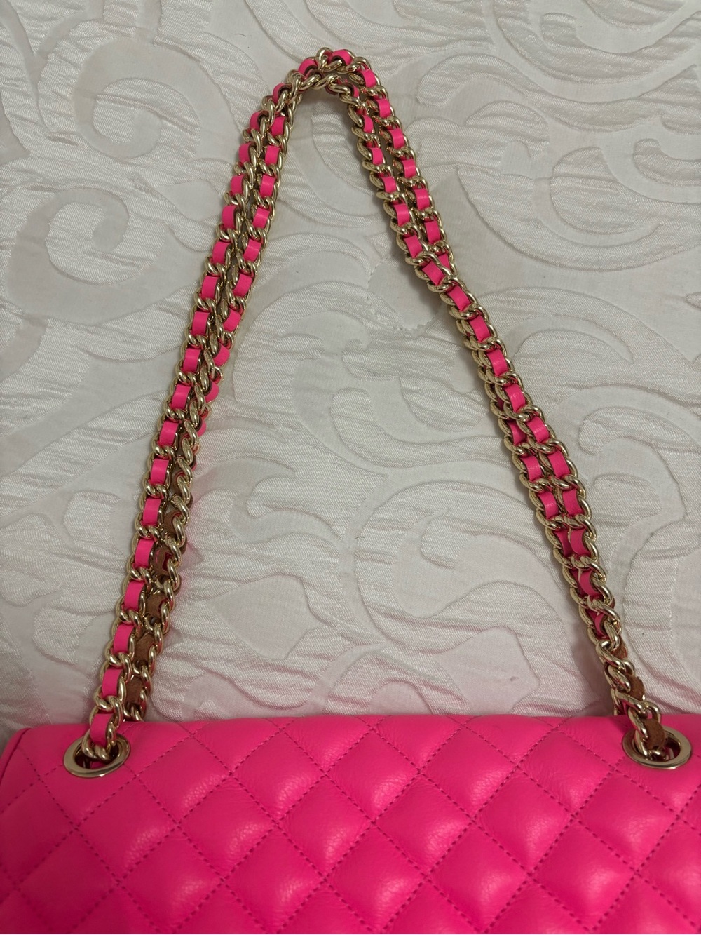 EUC Rebecca Minkoff Limited Edition Quilted Affair Bag in Neon Pink (Large Size) - Picture 4 of 14